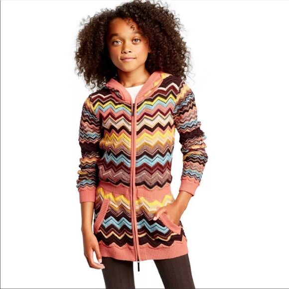 New MISSONI TARGET Long Cardigan Hoodie Sweater XL - Picture 2 of 6